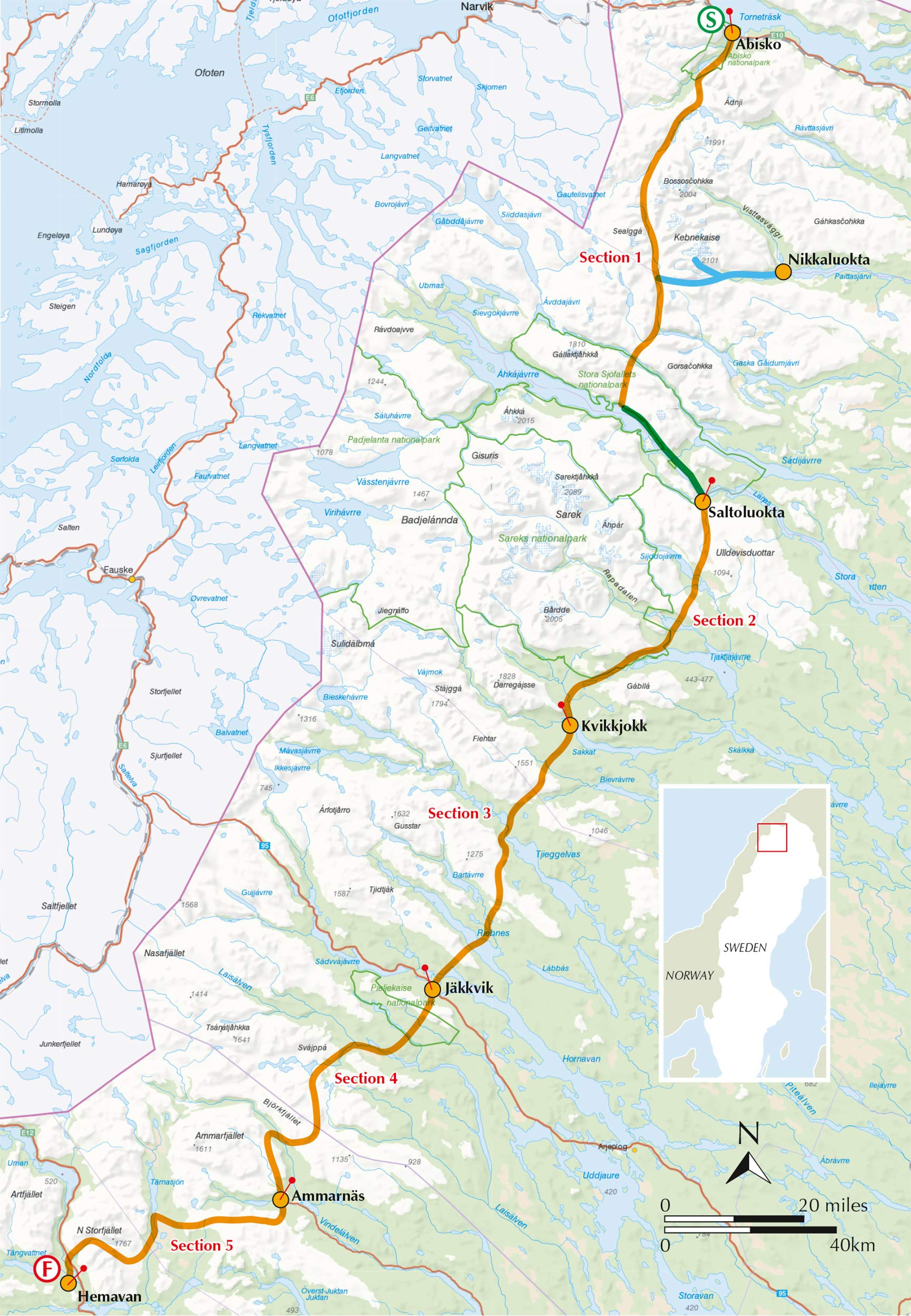 The Kungsleden - Walking Sweden's Royal Trail: The King's Trail through Northern Sweden