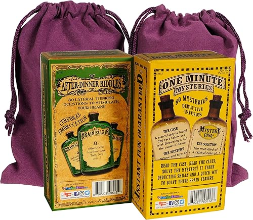 Miniatura 2 de Yeegfeyeyy Mysteries & Riddles - Paquetes de tarjetas de entretenimiento con bolsas de almacenamiento de terciopelo morado artículos incluidos