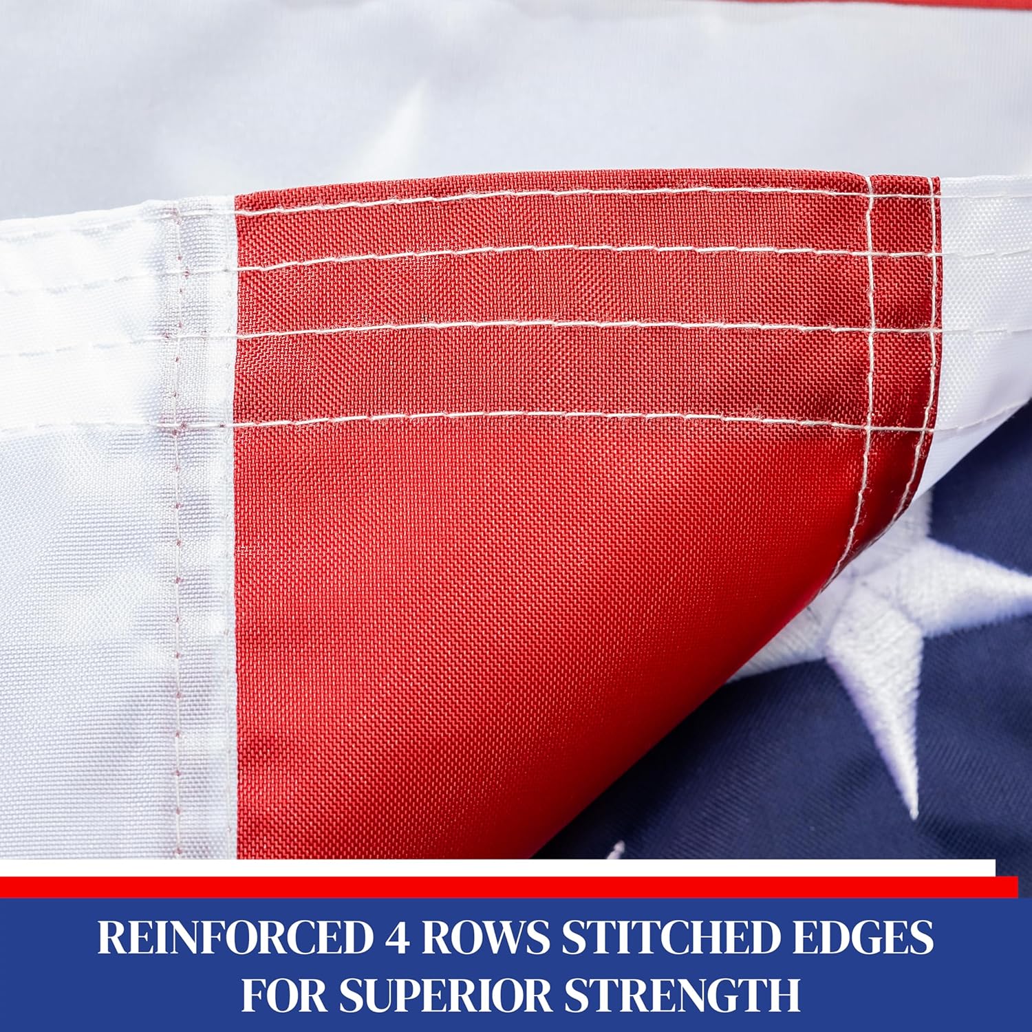 Evergreen Flag American Flag 3'x5' Estate Size with 2 Grommets | Heavy Duty Outdoor Flag | Embroidered Stars and Stripes and Quadruple Stitched Edge | USA Residential or Commercial