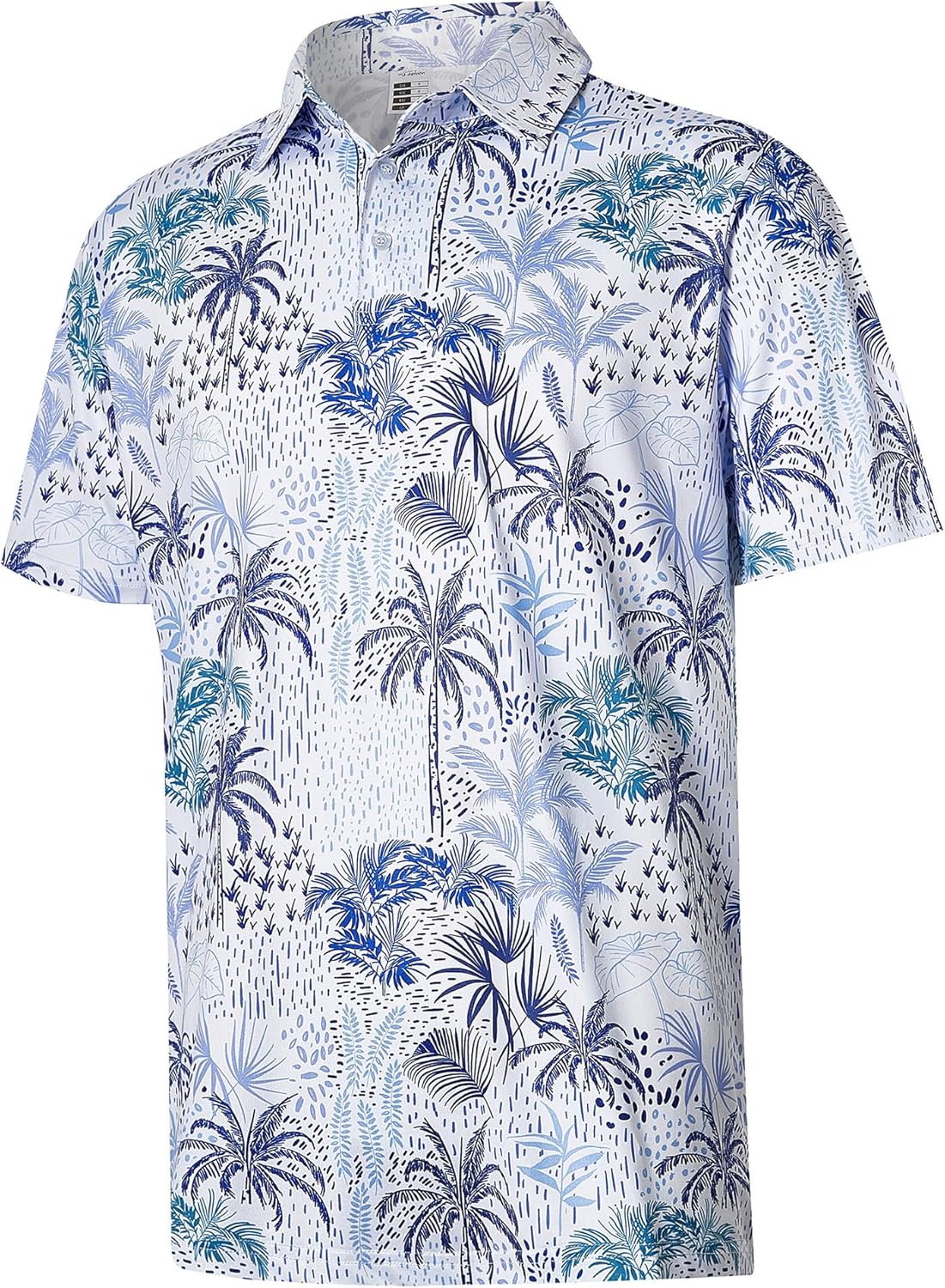 zeetoo Men's Polo Shirts Hawaiian Golf Polos Shirts Short Sleeve Performance Moisture Wicking Mens Golf Shirts