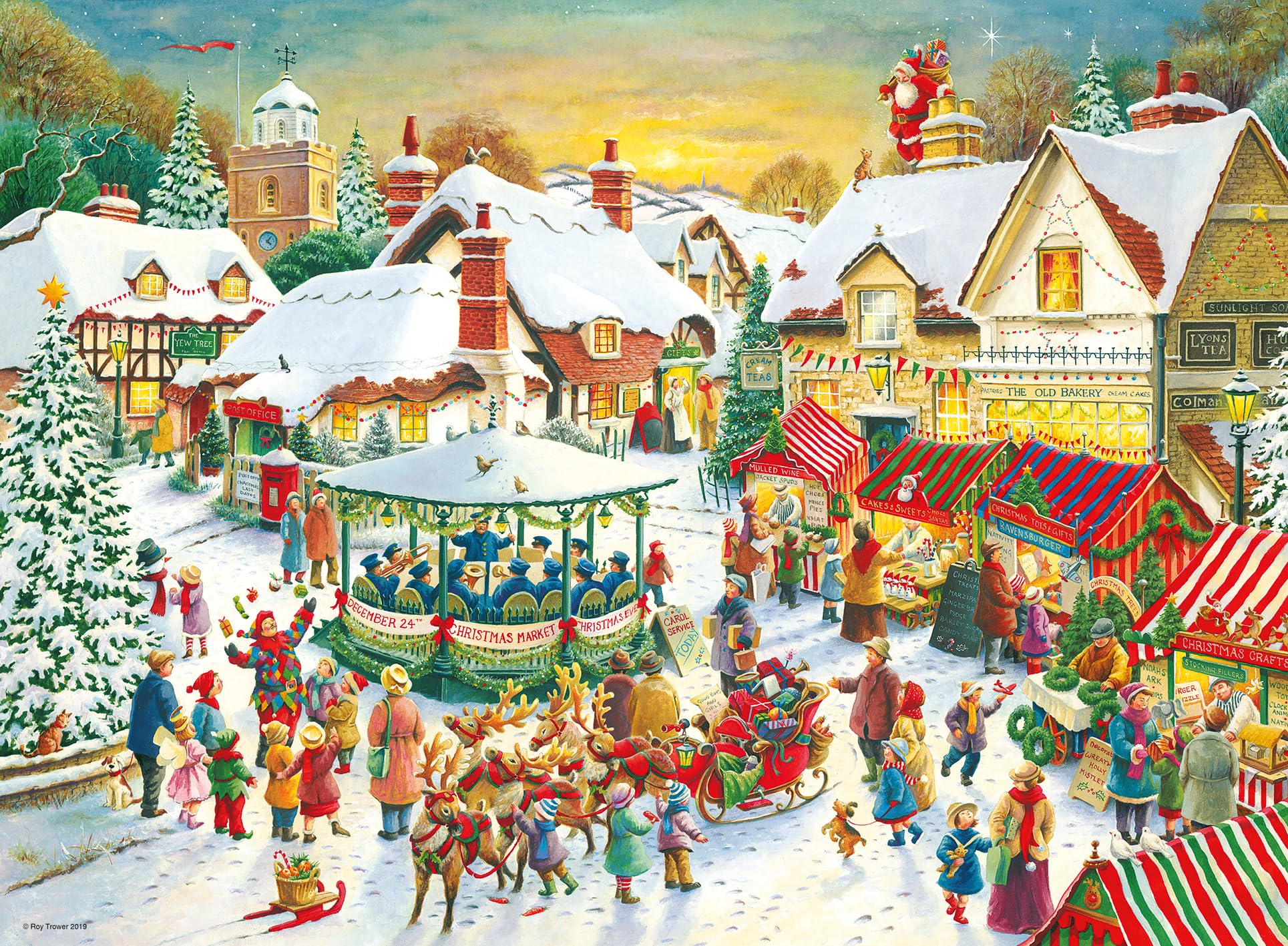 Ravensburger Collection No.1 Christmas Market & Santa Claus' Christmas Supper 2x 500 Piece Jigsaw Puzzle for Adults and Kids Age 10 Years Up - Image 2