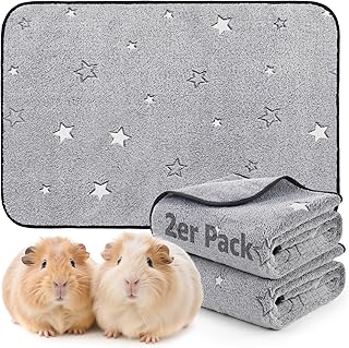 PICK FOR LIFE 60x120cm wasserdichte & Schnell Saugfähige PIPI Pads für Meerschweinchen und Kaninchen - Waschbare Fleece Unterlage für Käfig, Boden, Sofa