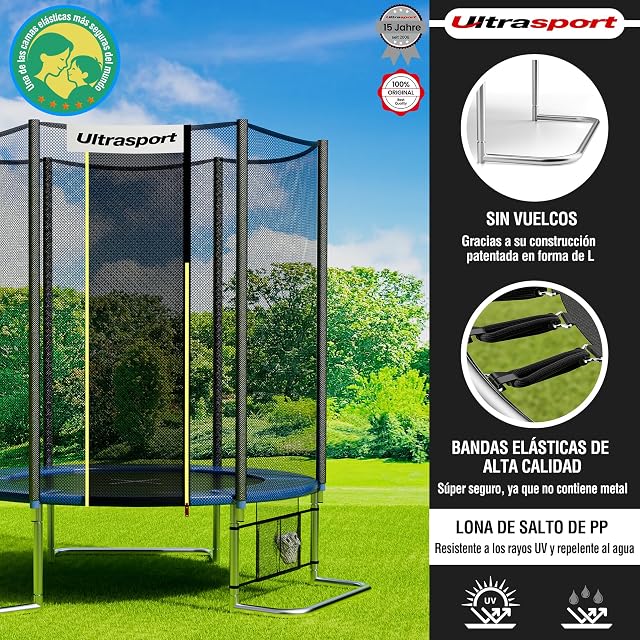 Foto 3 de 6 de Ultrasport Cama elástica de jardín Uni-Jump Trampolín Infantil, certificación Intertek GS