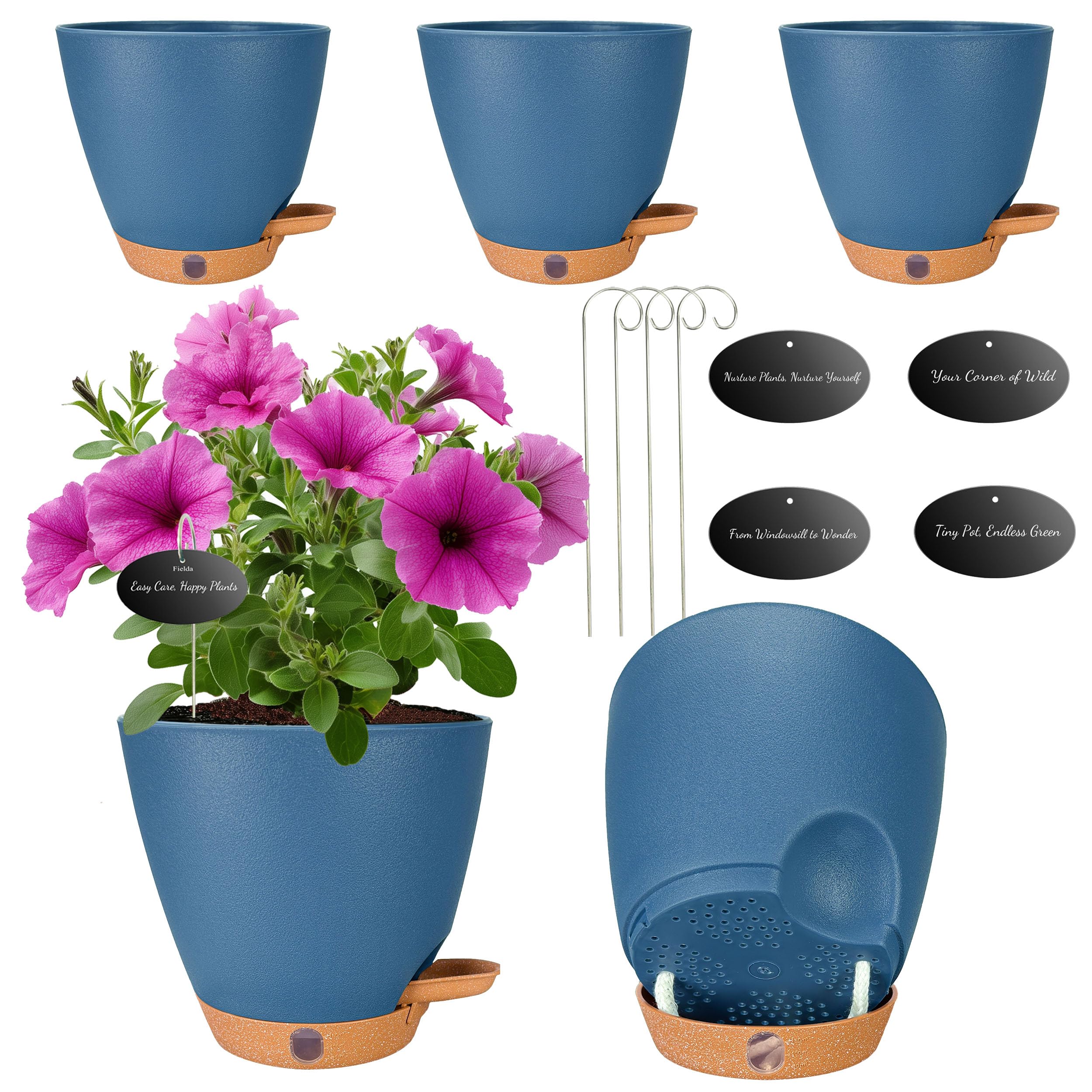 Fielda 6 Inch Self Watering Pots