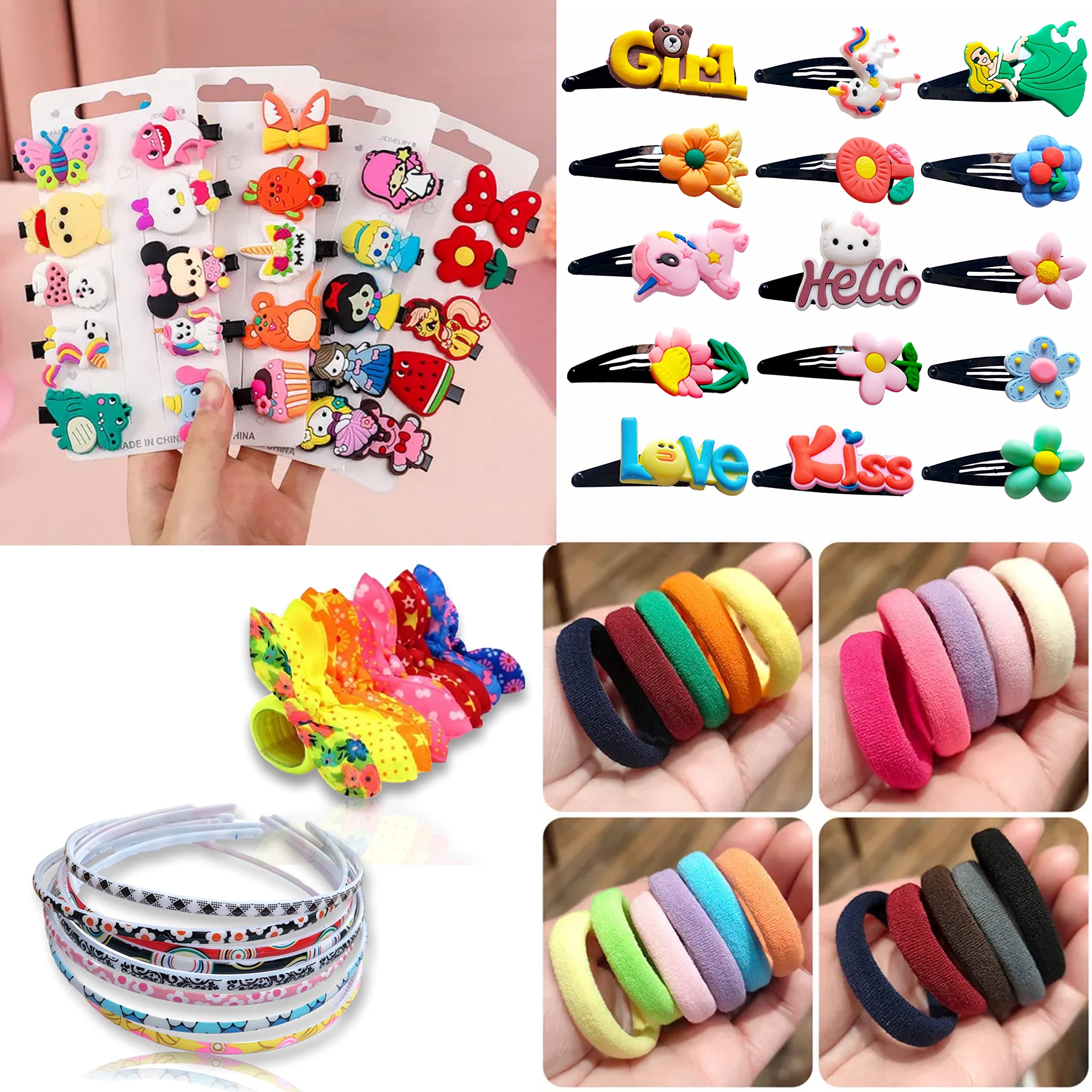 BELLO TOKO Pack of 10 head hair rubber band clip claw pin accessories for girls kids and women stylish combo set - multi color (B0BYPBFQSW) Amazon Price History, Amazon Price Tracker