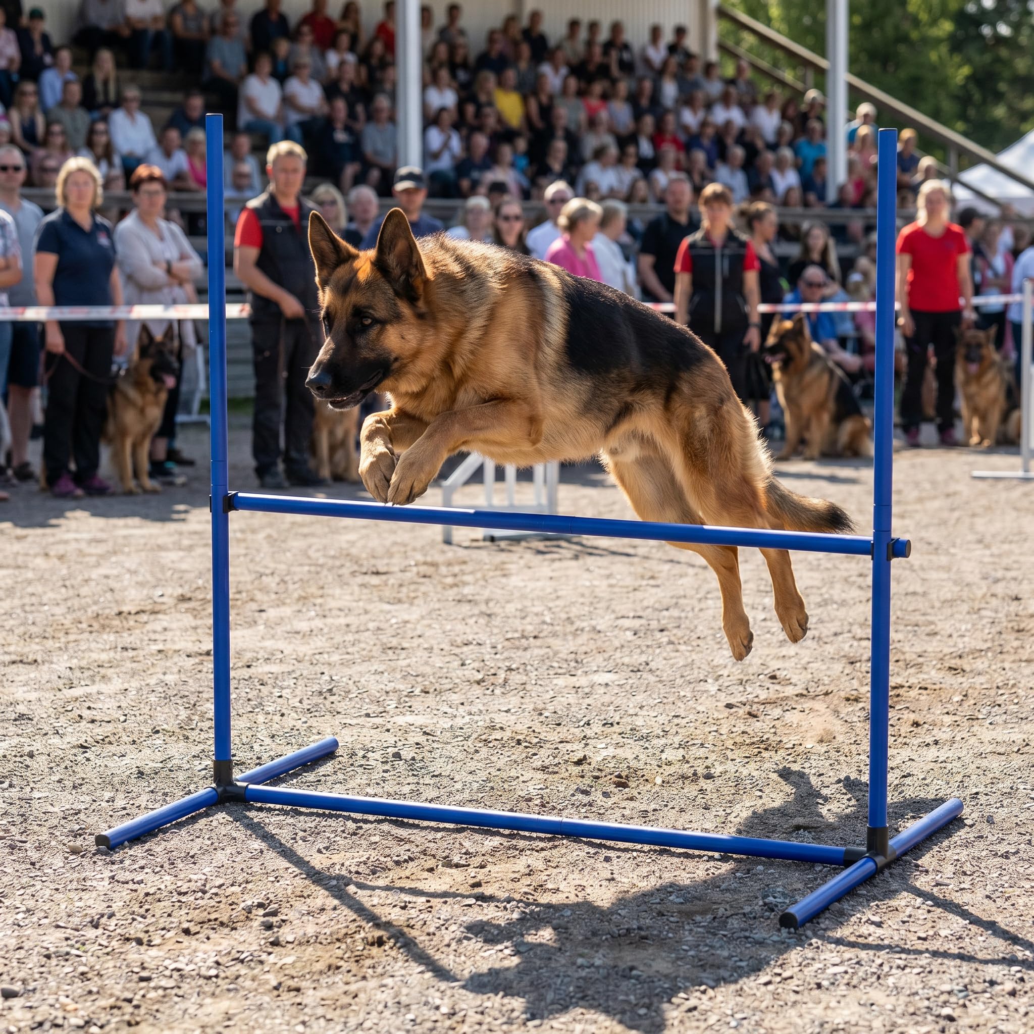 ACXIN Agility Set di accessori per addestramento del cane con 4 ostacoli, asta Slalom Agility per cani, facile da trasportare, regolabile in altezza con custodia, 104 x 70 x 101 cm, blu