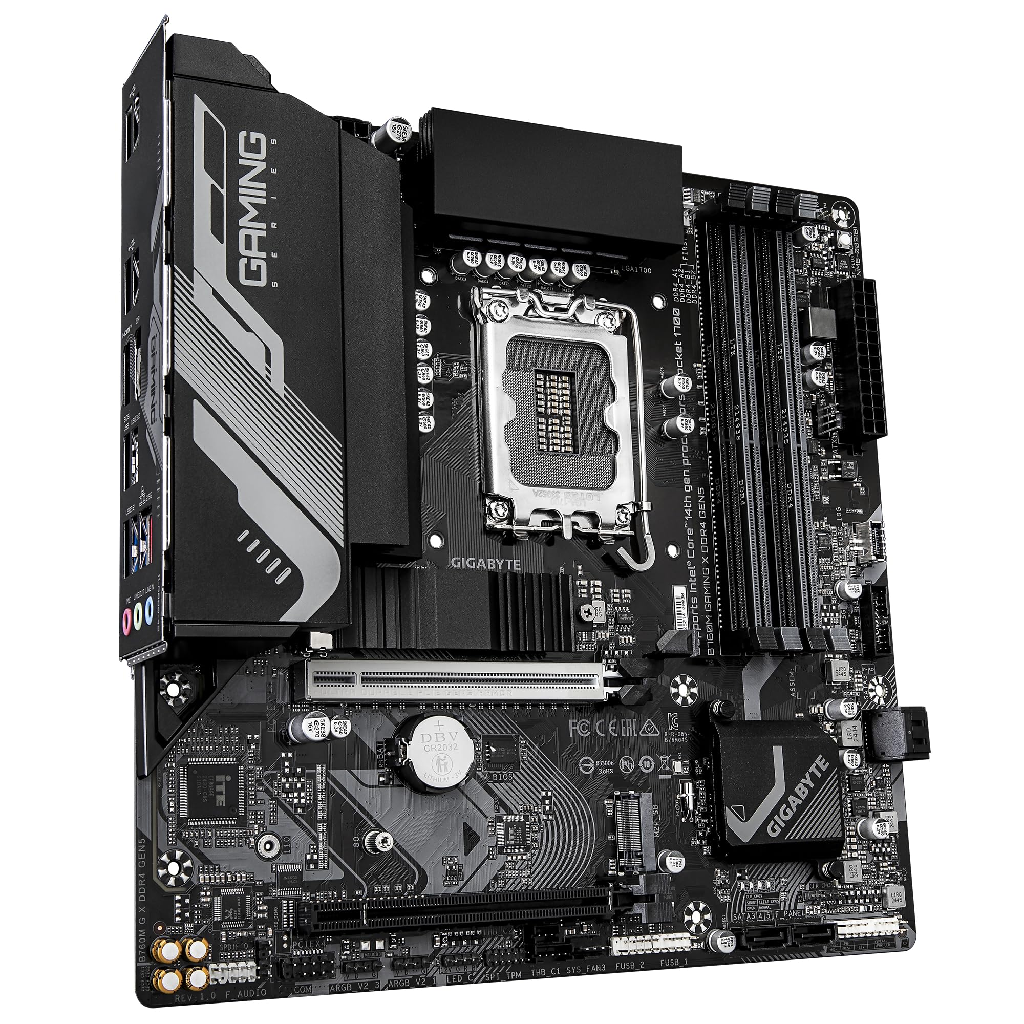 GIGABYTE B760M GAMING X DDR4 GEN5 Scheda Madre – Supporta processori Intel Core di 14a generazione, VRM a 8+1+1 fasi, fino a 3200 MHz DDR4, 2 x M.2 PCIe 4.0, LAN 2.5 GbE, USB 3.2 Gen 1