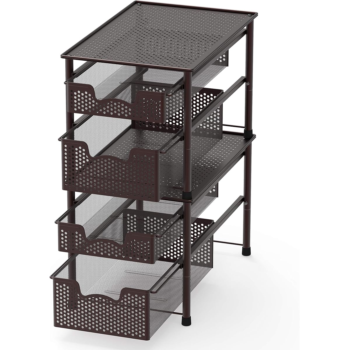 Simple Houseware Stackable 2 Tier Sliding Basket Organizer Drawer