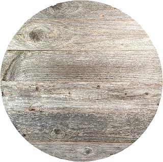 BARNWOODUSA 18” Rustic Round Wood Sign – Sturdy Wood Plaque in Natural Weathered Gray – Upcycled Wooden Craft Sign To Add Welcoming Touch – DIY Personalize Hanging Signs for Outside & Farmhouse Decor