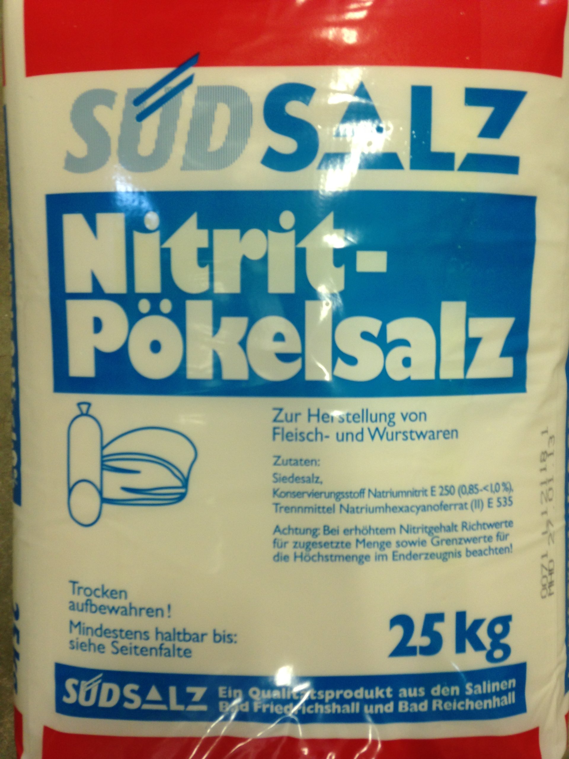 FVLFIL Südsalz Nitrit - Pökelsalz unjodiert, 25kg Sack