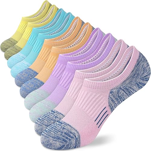 Calcetines deportivos para mujer, calcetines de corte bajo para el tobillo, 5-6 pares