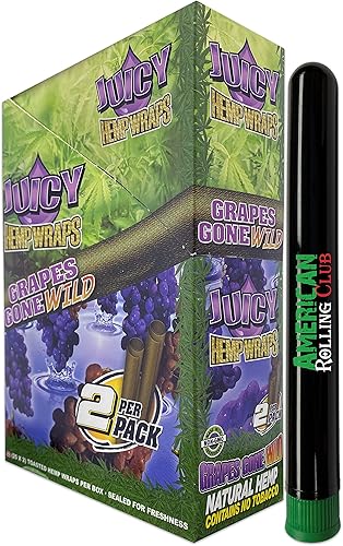 Miniatura 1 de Juicy Wraps Grapes Gone Wild 25 paquetes 2 envolturas por paquete incluye caja de exhibición y tubo American Rolling Club Juicy Jays