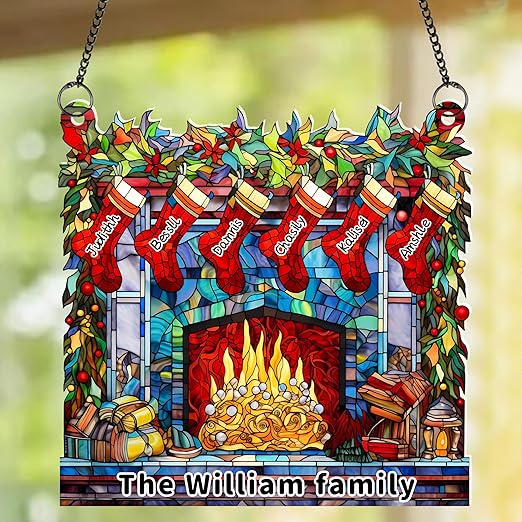 Personalized Fireplace Christmas Tree Decorations,Custom