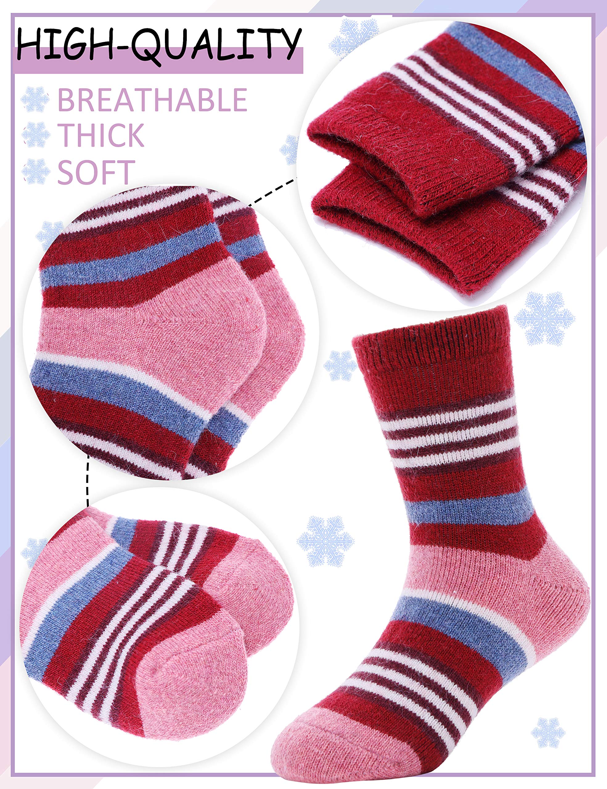 PROETRADE 6 pares de calcetines térmicos para niños y niñas