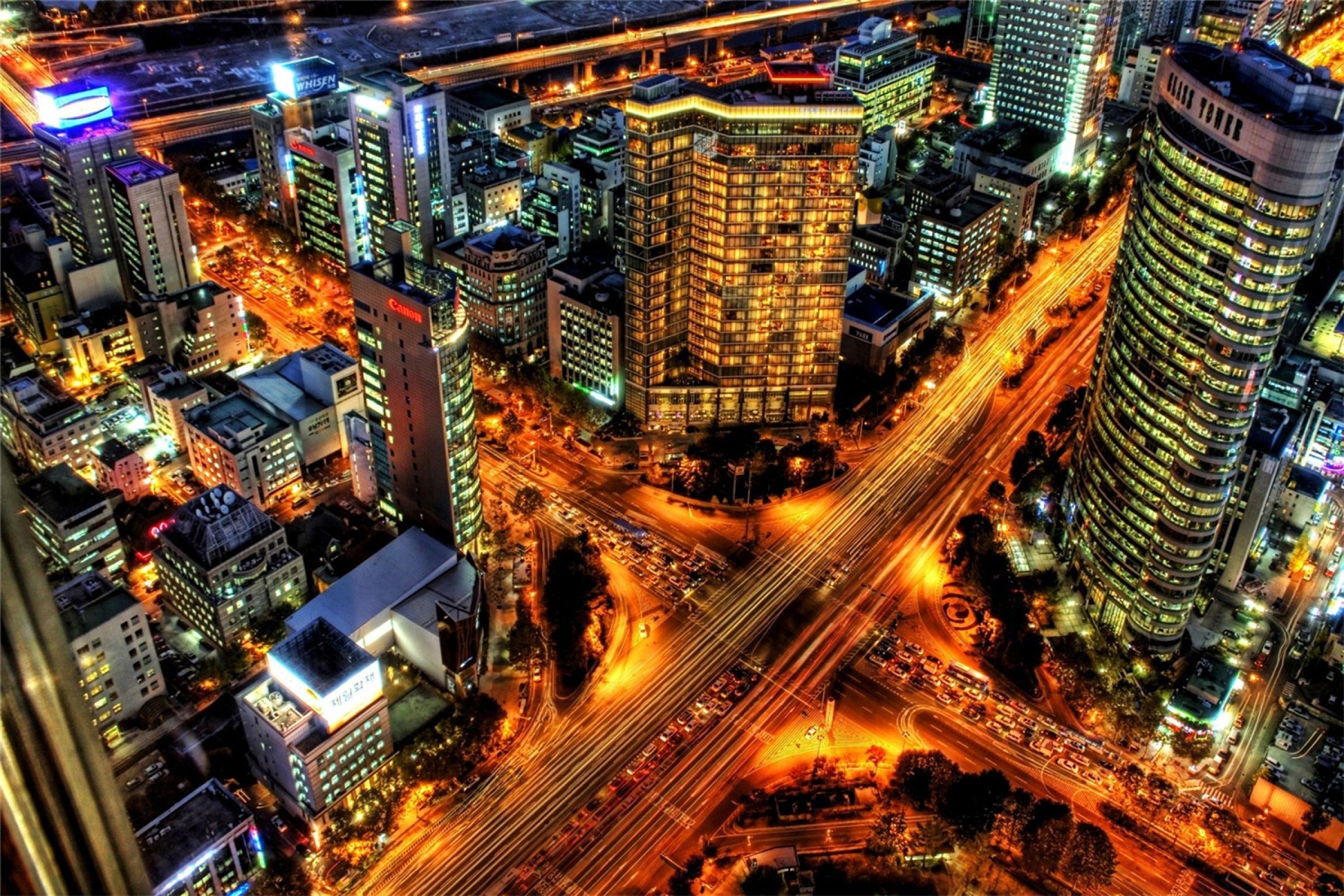 Puzzles 1000 Pieces Rush Hour In Seoul Korea, Puzzle Set for Adults Game Gift 38x52CM — image 1