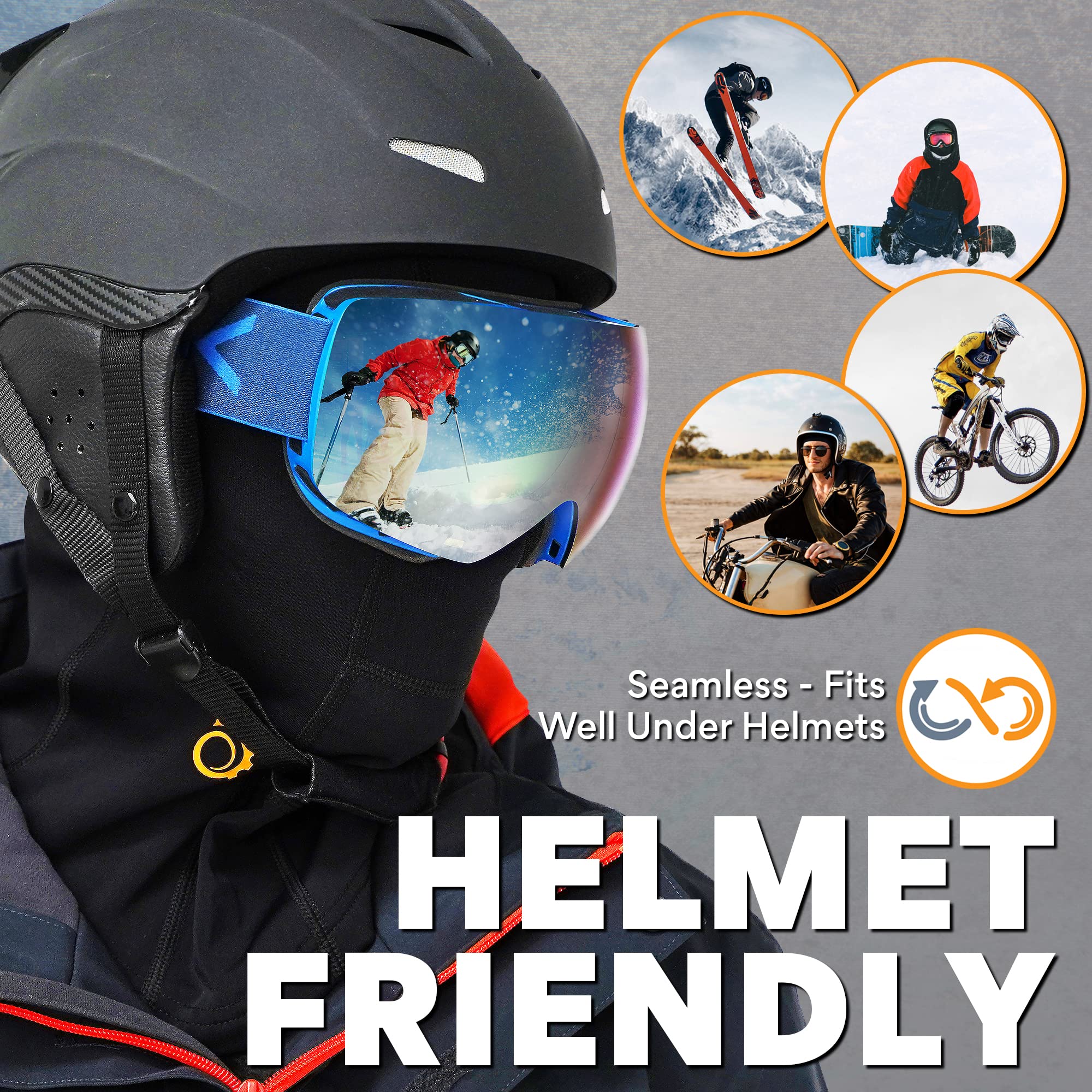 GearTOP ski mask Balaclava The only SweatWicking ski Balaclava face mask Men Need! Mens