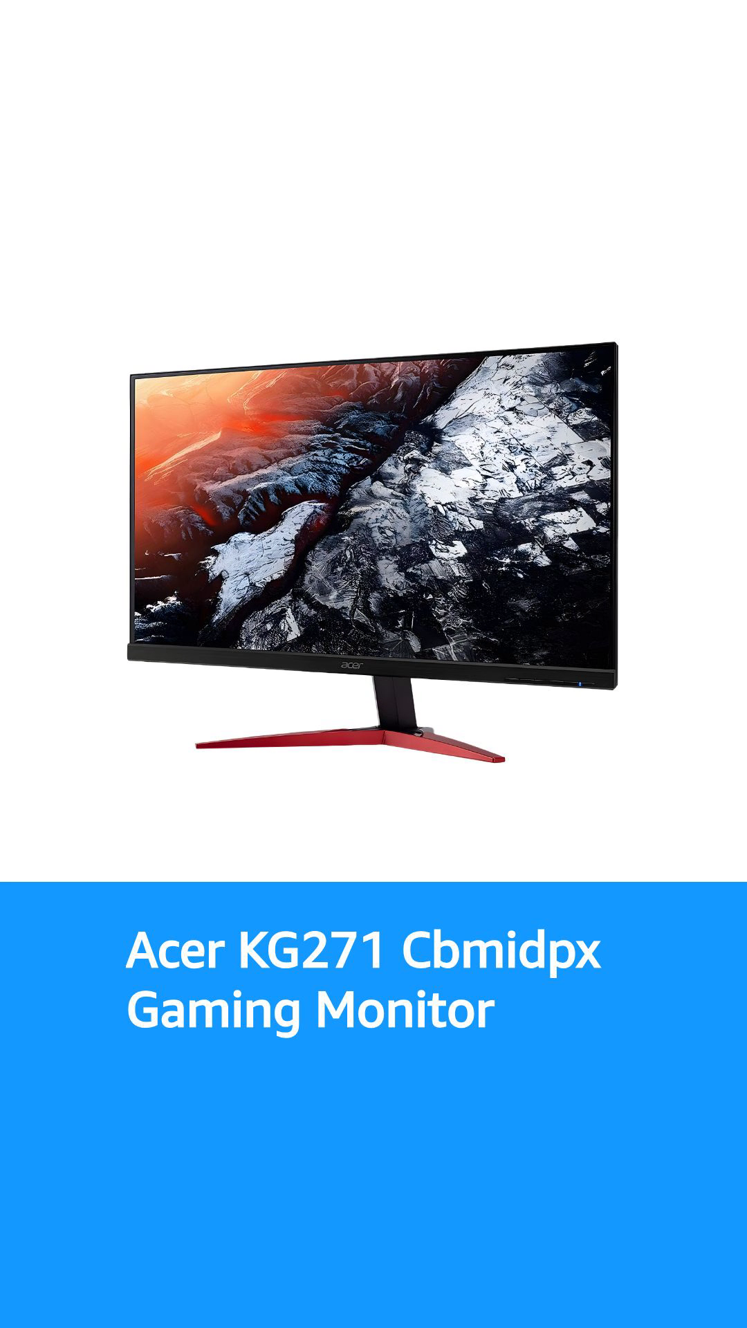 Acer Gaming Monitor 27 Inches KG271 Cbmidpx 1920 x 1080 144Hz