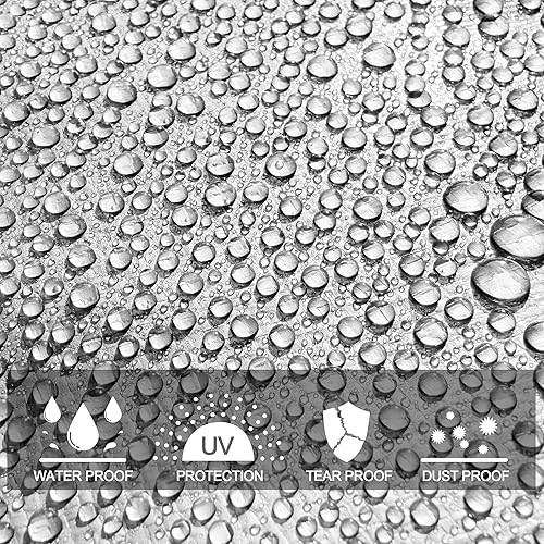 Miniatura 4 de STARPYNG - Cubierta de lona de polietileno blanco resistente de 0.394 in - Gruesa impermeable, resistente a los rayos UV, duradera, resistente a la