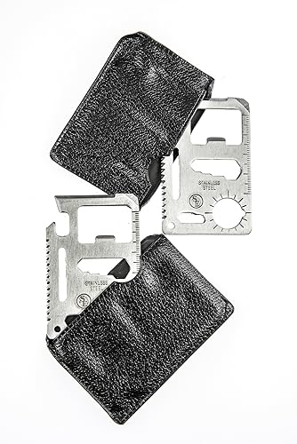 Miniatura 2 de SE Herramientas de bolsillo de supervivencia de acero inoxidable de 11 funciones (paquete de 2) - MT908-2