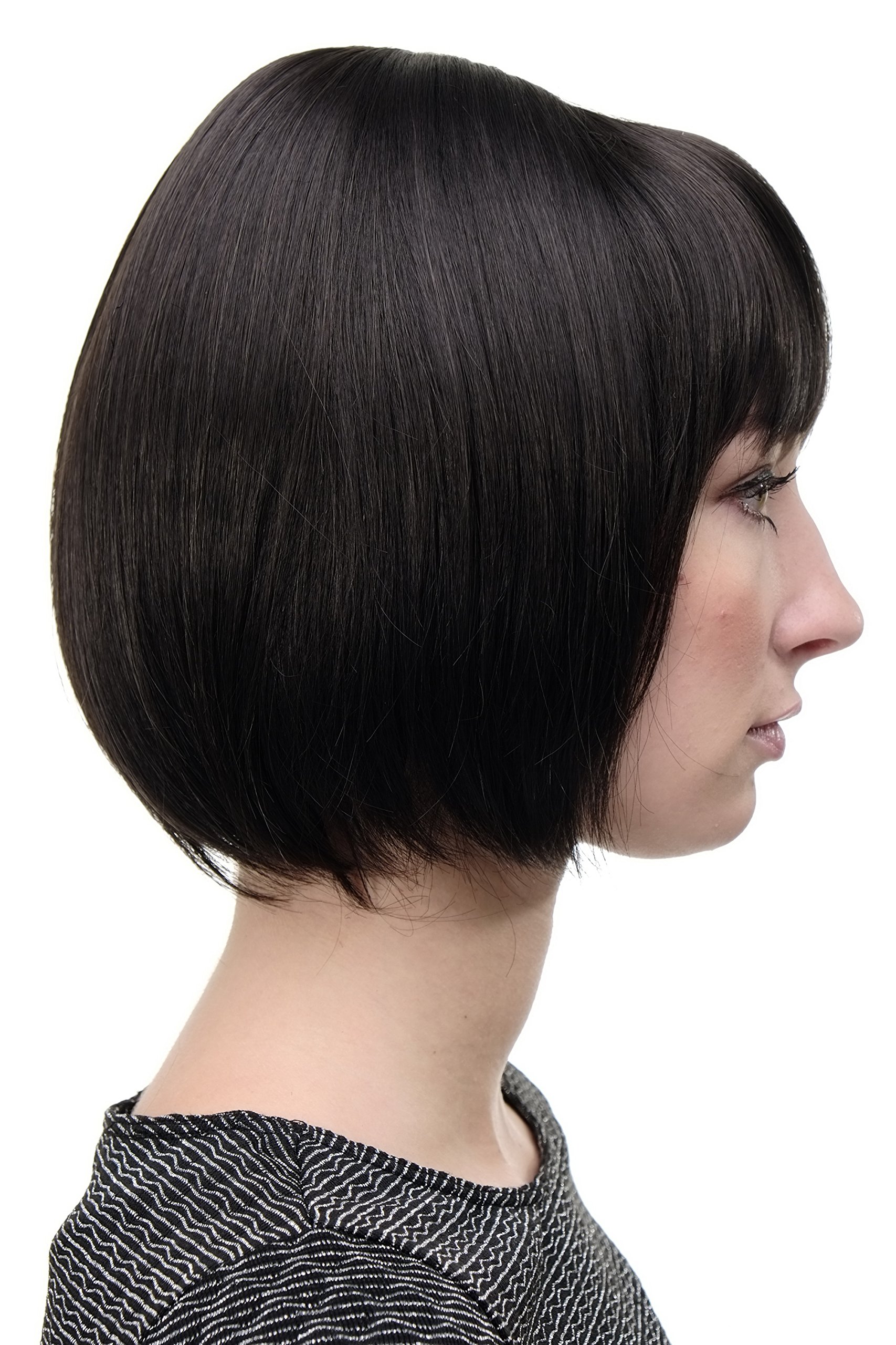WIG ME UP - Lady Quality Wig Short Page Bob Fringe Bangs Dark Brown 703-3, dark brown (3), Length: approx. 25 cm - Image 4
