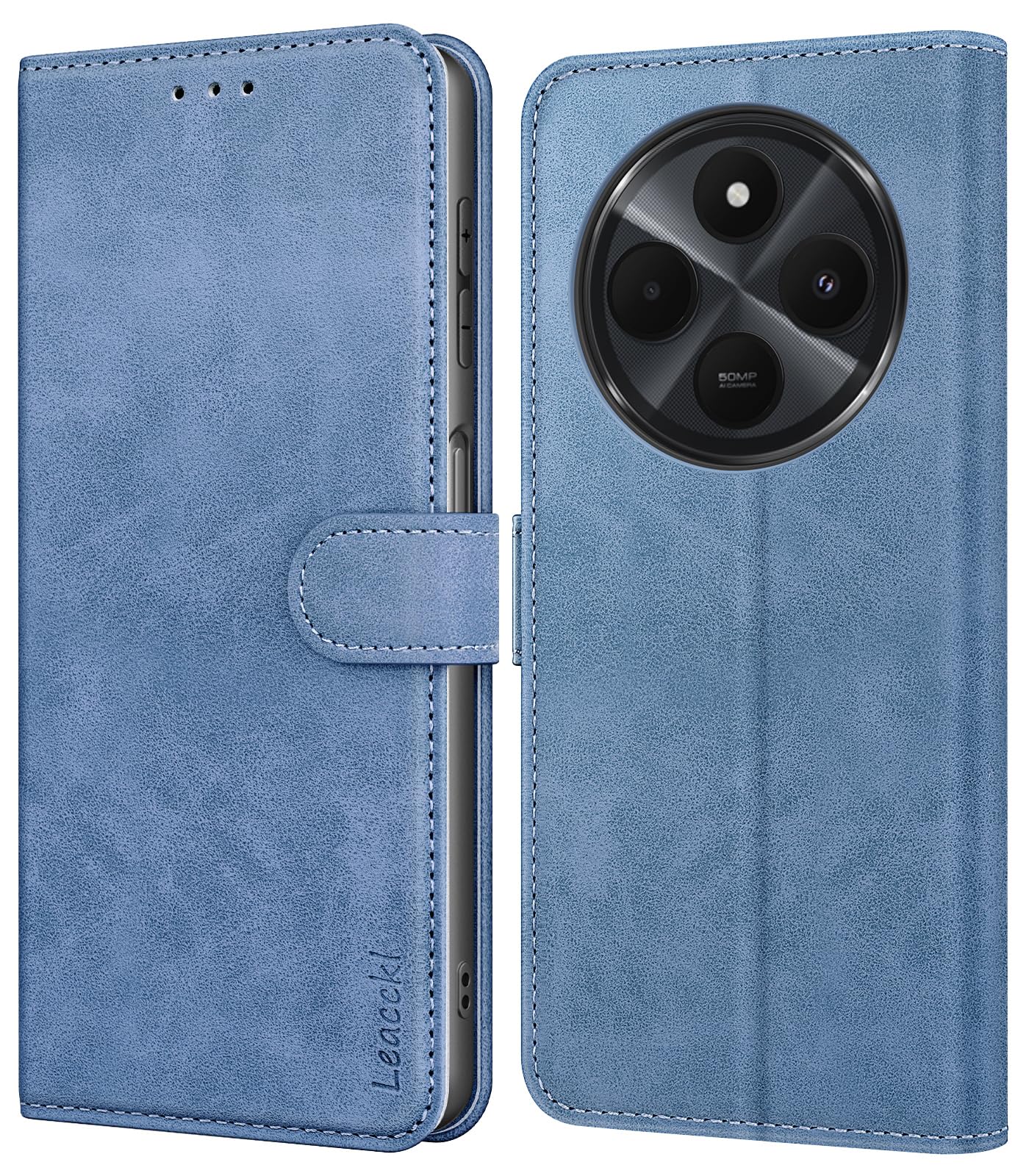 Handyhülle Für Xiaomi Redmi 14C / Poco C75 / Redmi A4 5G – PU Leder Flip Case Mit Standfunktion, Kartenfach & Schutzfolie