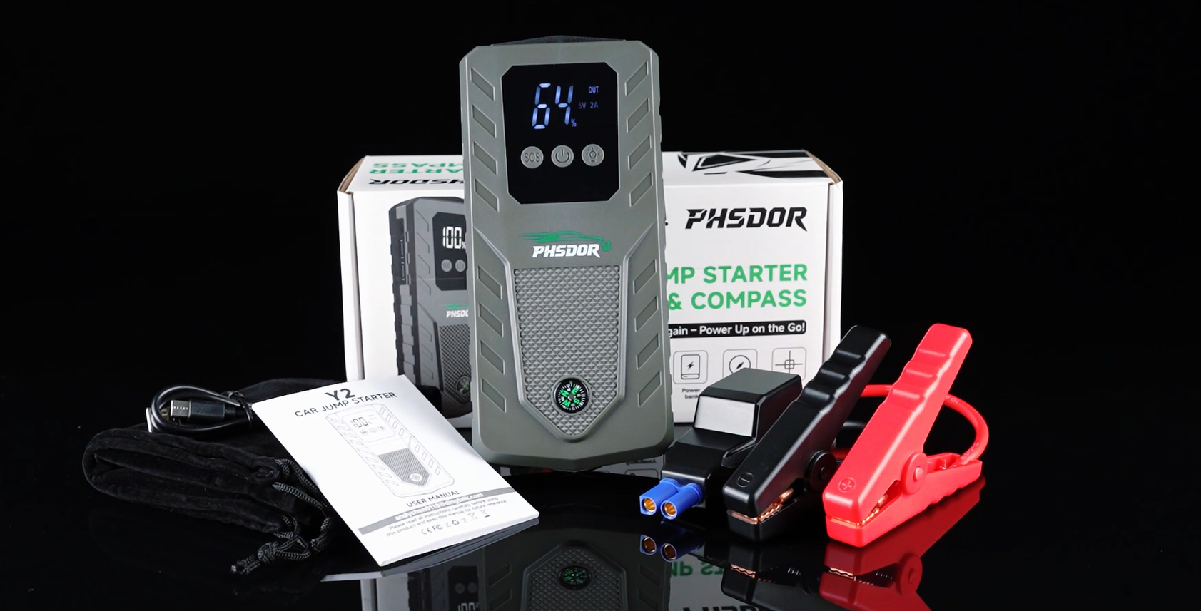 Amazon | ジャンプスターター 6000A 車用エンジンスターター 12V (最大