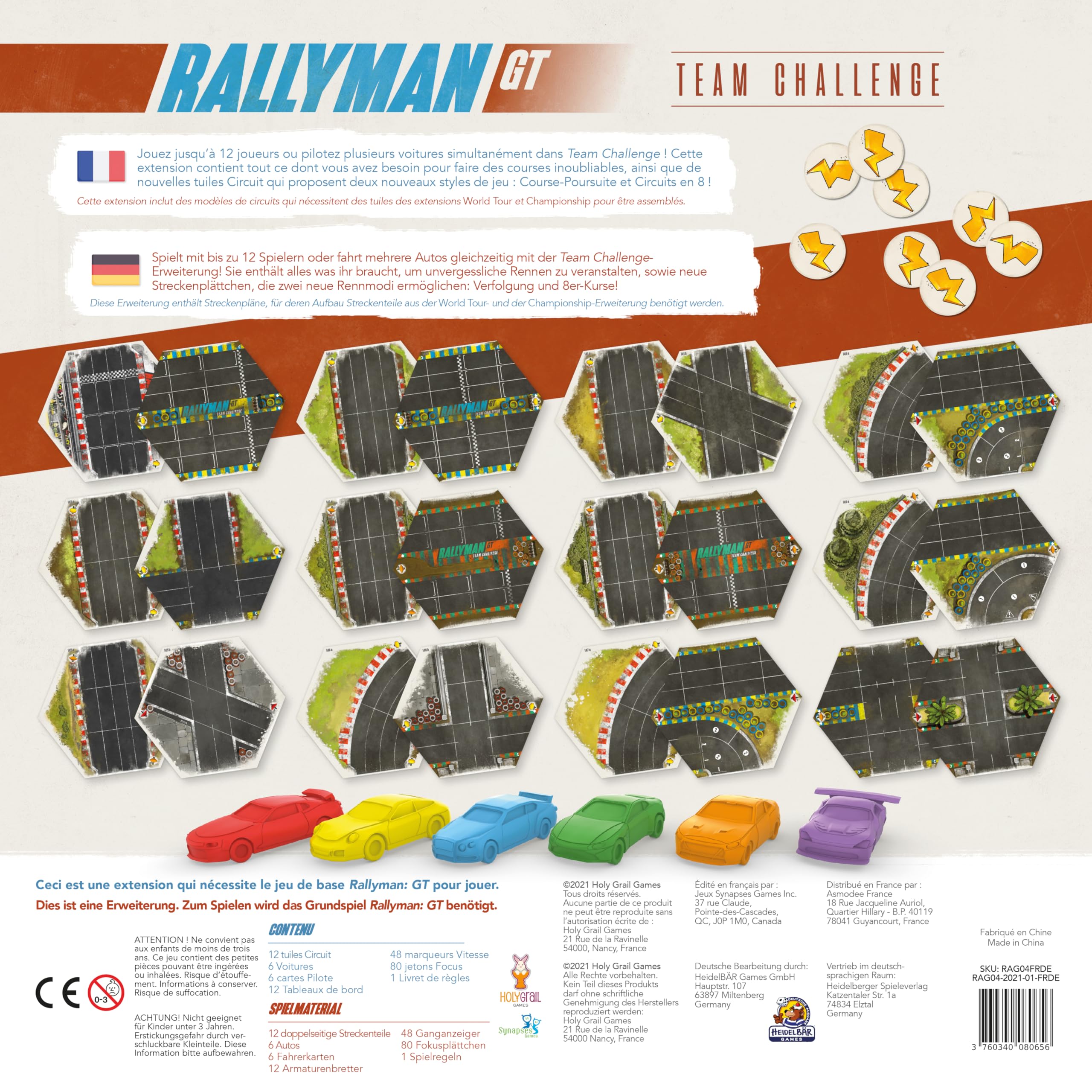 Synapses Games Rallyman GT: World Tour – Expansión En Alemán Para Tu Juego De Mesa De Carreras
