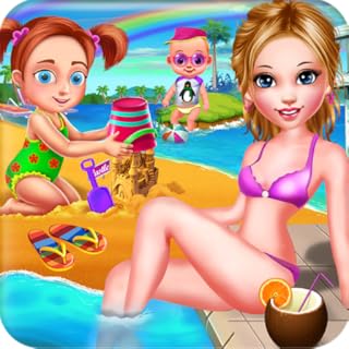 Verão de praia Família Feriados Férias em família - Diversão divertido jogo para crianças e pais para jogar!