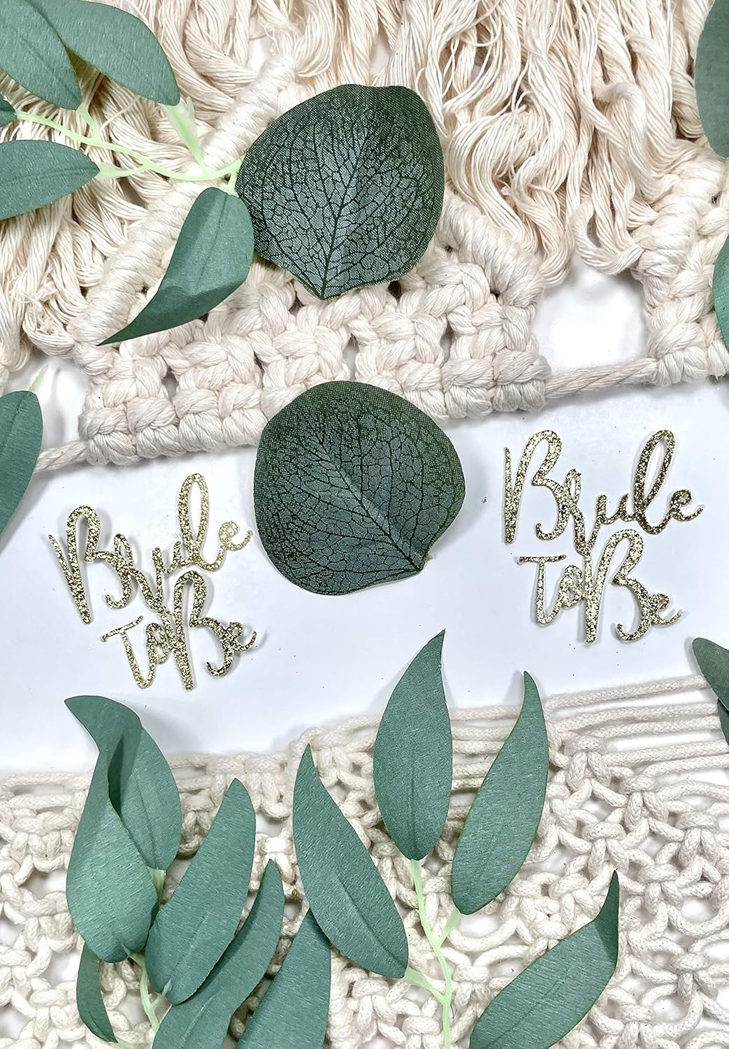 Bride To Be Table Decorations, Wedding Shower Decorations, Gold and Greenery Bridal Shower Decorations : Handmade Products
