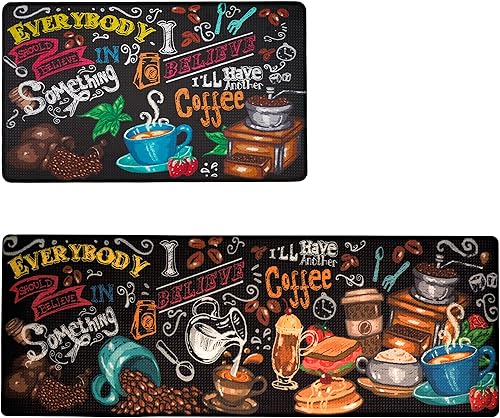UpNUpCo Artistic Beautiful - Tapete de cocina antifatiga único, tapete de cocina acolchado para aliviar el dolor, tapetes para el suelo delante del