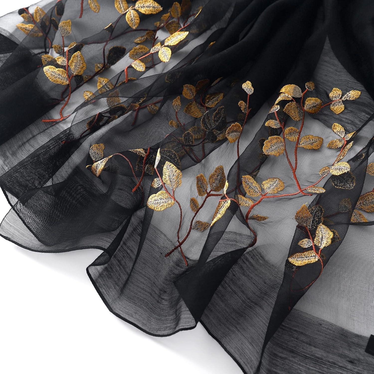 STARWHISPER Women Silk & Wool Long and Large Scarf Shawl Wrap For Evening Dress - Image 7