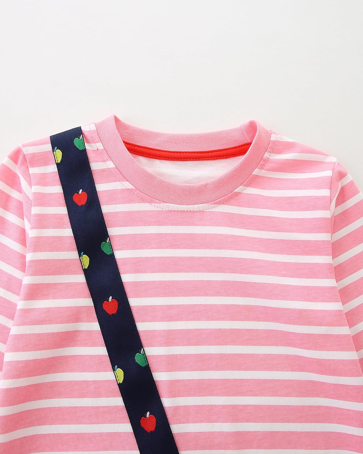 HILEELANG Toddler Girl Long Sleeve Dress Cotton Casual Jersey Shirt Playwear Applique Dress