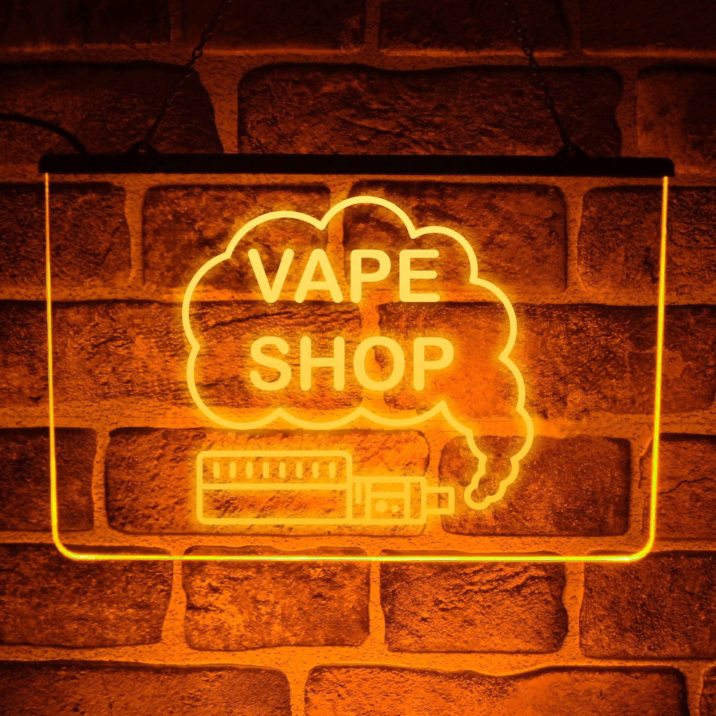 Vape Shop Open LED Neon Light Up Sign – Bright USB Powered Plaque for Window or Wall Display | Sign for Vape Stores, Off Licence, Convenience Store or Corner Shops (Red)