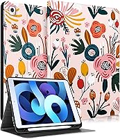 Vista 15 de Funda para iPad de 9ª/8ª/7ª generación de 10.2 pulgadas, funda inteligente con soporte para lápices, diseño de calavera de esqueleto, divertida