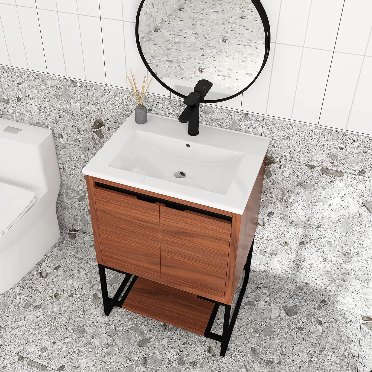 Buy JimsMaison 24 inch. Bathroom Vanity Combo and Integrated Single Sink for Bathroom (24inch