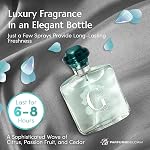PB ParfumsBelcam G Eàu Woman Eau De Parfum Spray pour les femmes – 50 mL Parfum de longue durée abordable avec fragrance aquatique fraîche & Chic Citrus Scent, fabriqué avec des huiles premium pour la journée & Utilisation nocturne