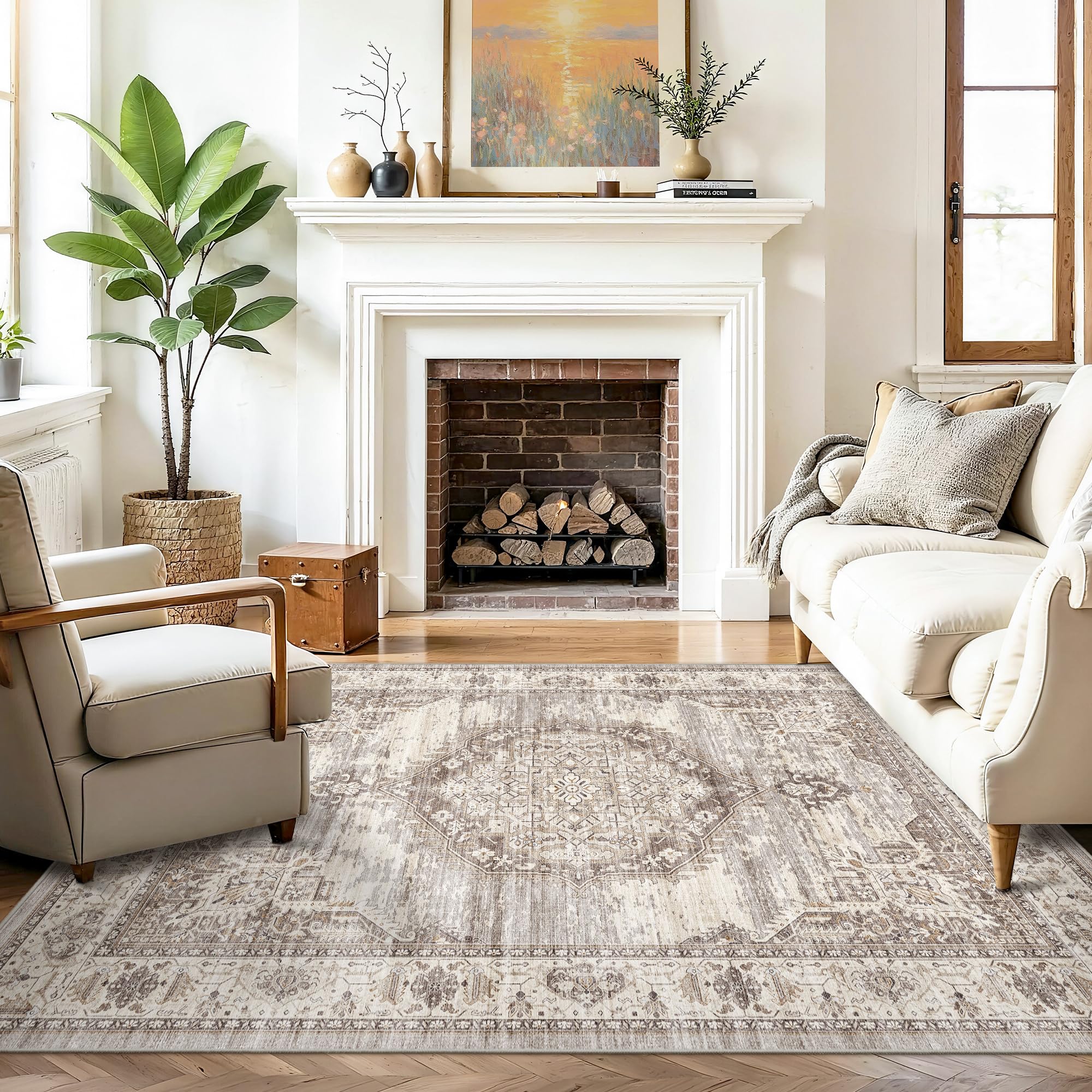 YOUFORTONG Washable Area Rug 5x6