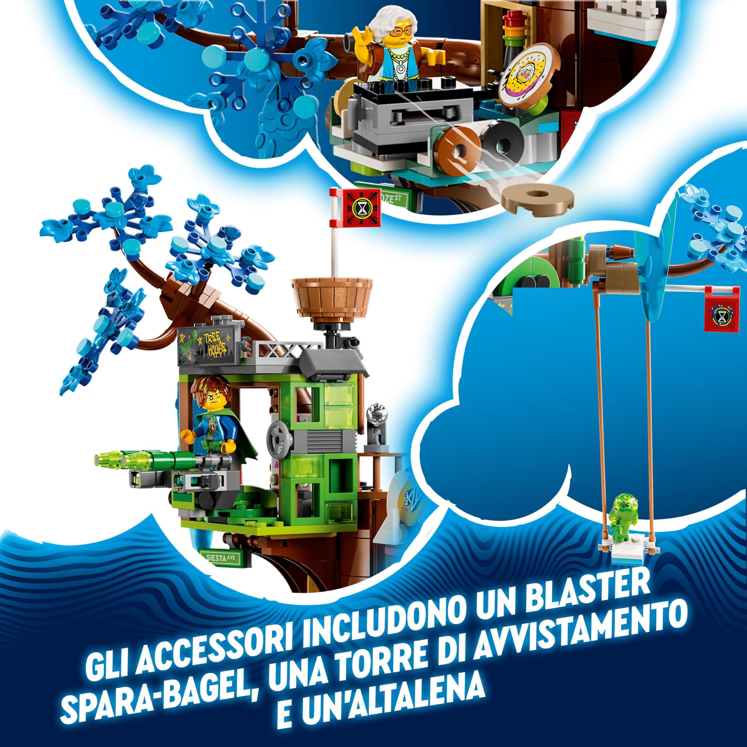 LEGO DREAMZzz 2 in 1 La Fantastica Casa sull’Albero Giocattolo da Costruire in 2 Modalità con Minifigure della Signora Castillo, Izzie, Mateo e Cacciatore Notturno, Giochi Creativi dal TV Show 71461