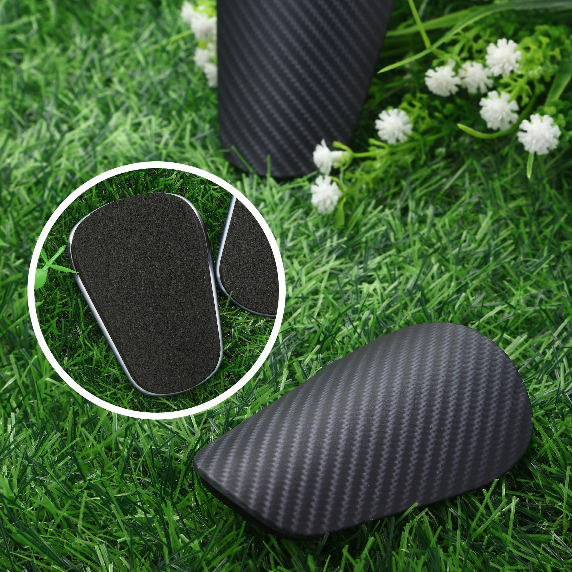 2 Pares Mini Espinilleras Futbol, 8x5CM Espinilleras Pequeñas, Equipo de Protección, Adecuado para Hombres, Mujeres, Niños y Niñas.