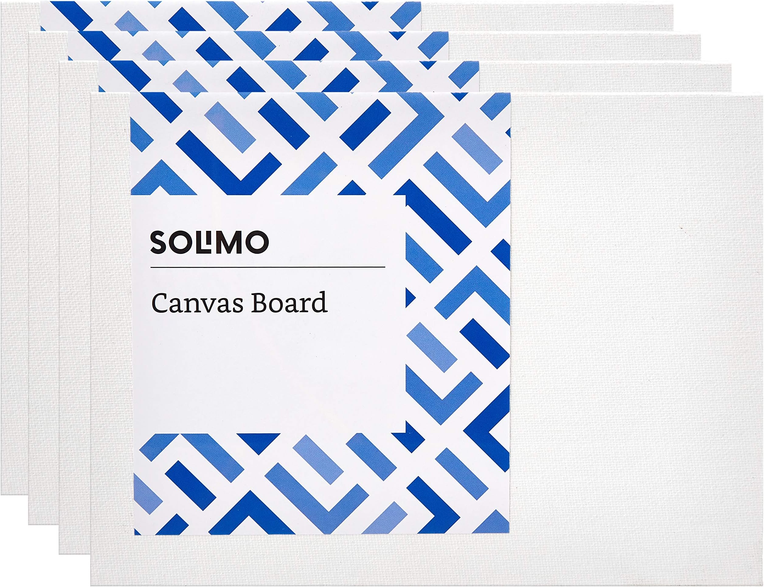 Amazon Brand - Solimo Medium Grain Cotton Canvas Board, 6 x 8 inch, Set of 4