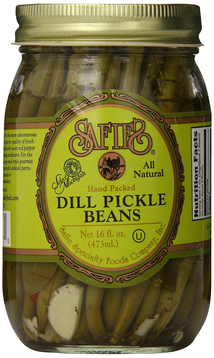 Safie Specialty Foods Company Beans, Dill Pickled, 16