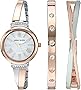 Anne Klein Women's Premium Crystal Accented Bangle Watch Set, AK/2245