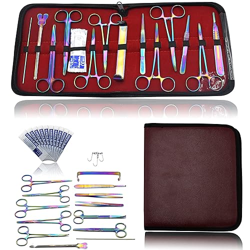 OdontoMed2011 Kit de 24 piezas de anatomía avanzada multicolor para estudiantes con estuche de transporte ODM