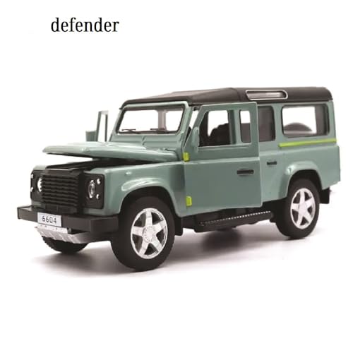 Image of 1:32 Diecast Alloy Metal Defender Pull Back Car with Openable Door Music Sound and Light Vehicle Toy Car for Kids Boys