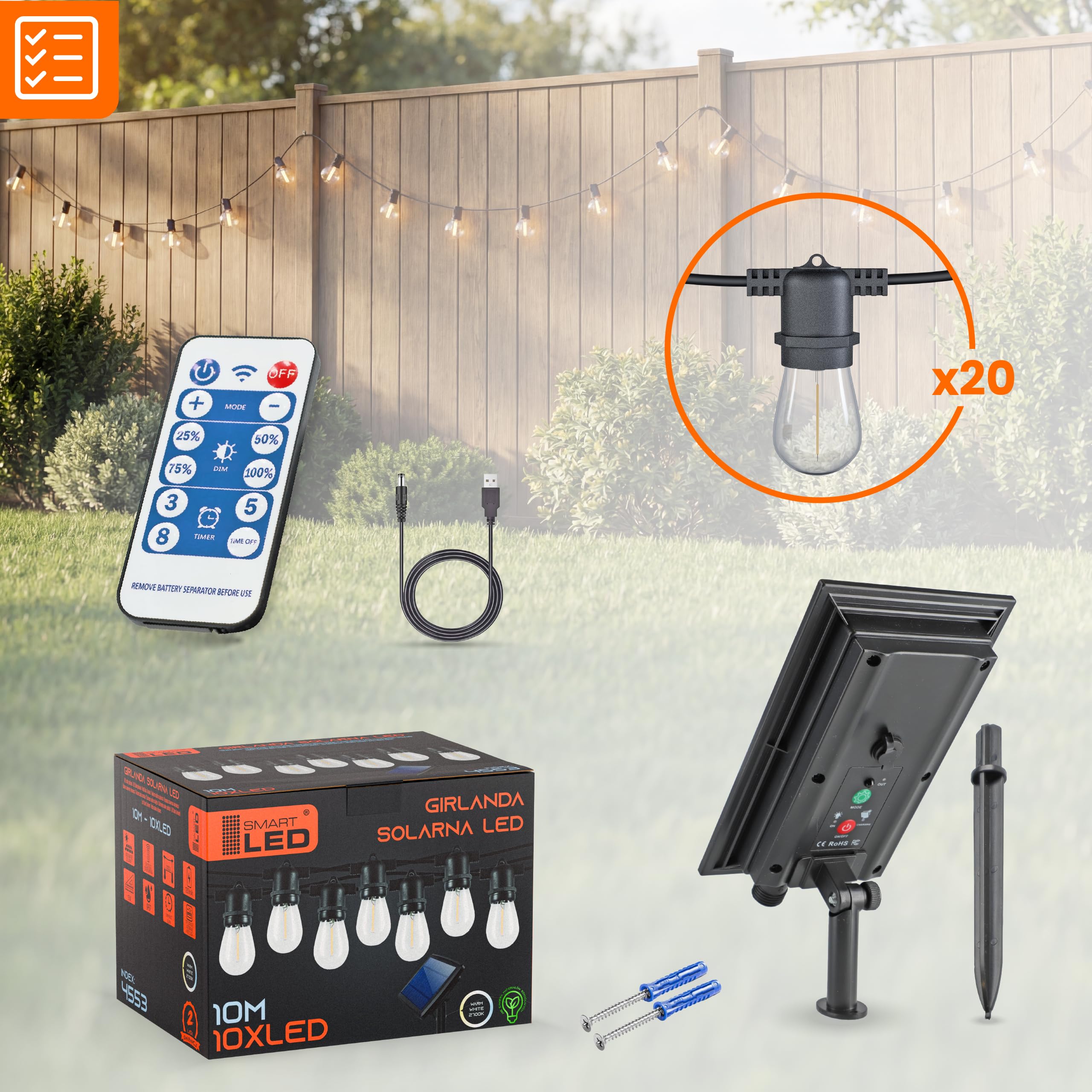 Lichterkette Außen Outdoor LED Strom,20M Aussen Beleuchtung E27 mit Stecker & Timer,11Modi,IP65 Wasserdicht Wetterfest Lichterkette Glühbirnen für Garten Terrasse Party Weihnachten, Warmweiß