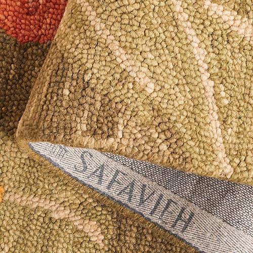 Miniatura 5 de MARTHA STEWART x SAFAVIEH MSR4871B - Tienda de campaña para cachorros de 5 x 8 pies, hecha a mano, alfombra de lana floral Marfil,Tienda de campaña