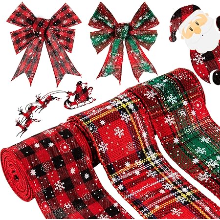 burlap snowflake ribbon