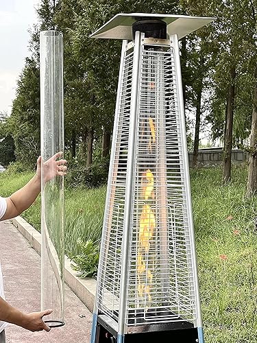 Miniatura 4 de Piezas de repuesto para calentador de patio, 49.5 pulgadas de alto y 4 pulgadas de diámetro, tubo de vidrio de cuarzo, compatible con calentador de