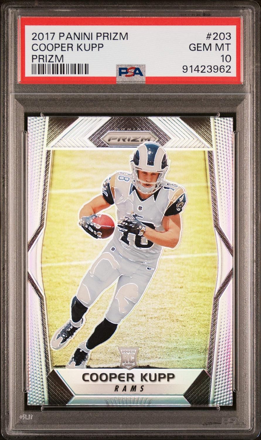 Graded 2017 Panini Prizm Cooper Kupp #203 Prizm Rookie RC Football Card PSA 10 Gem Mint
