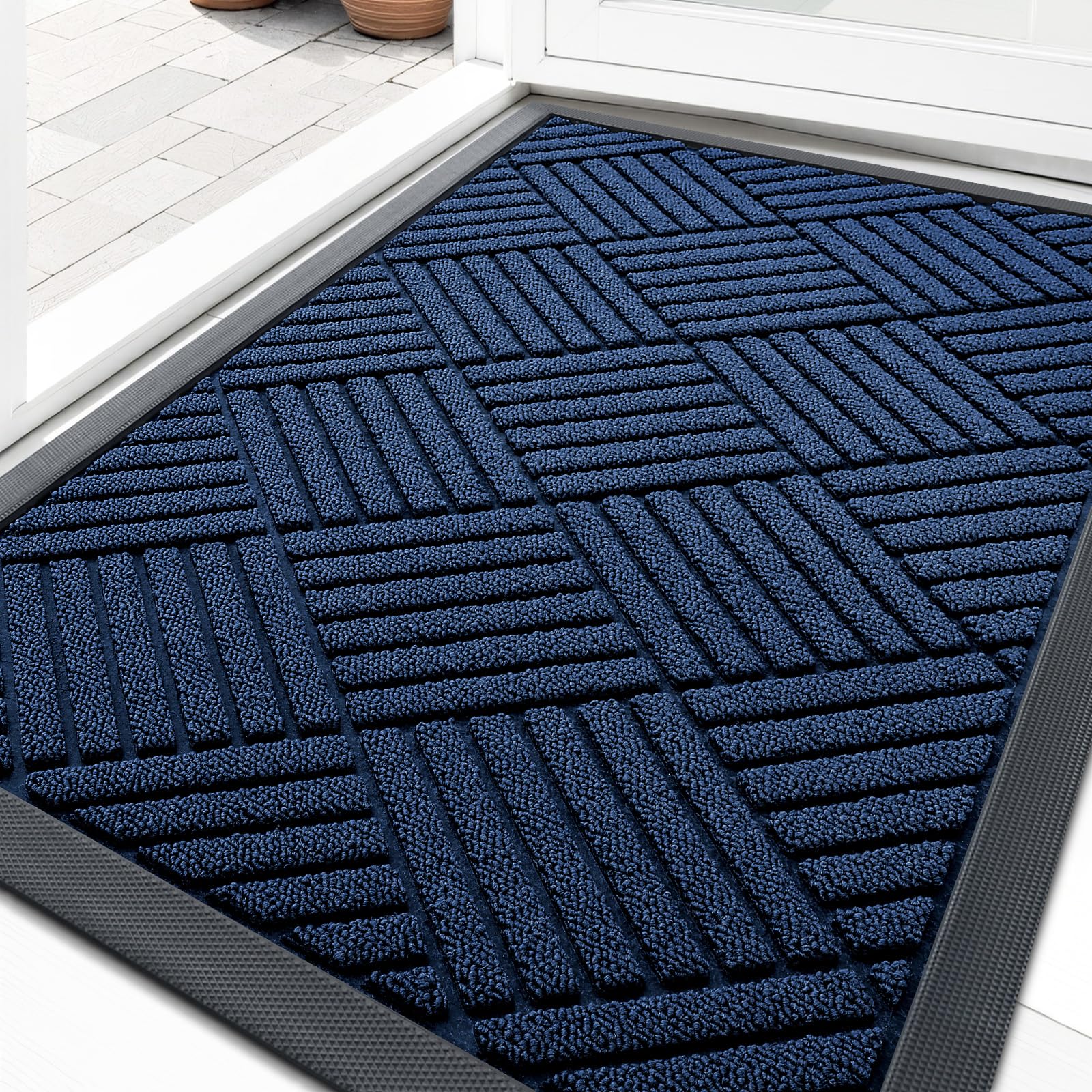 OLANLY Front Door Mat Outside Entrance 33x21, Waterproof Heavy-Duty Doormat